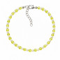 Preview: Neon Sunshine & Pearl Glow Fußkettchen Handgemacht mit Glasperlen & Edelstahl
